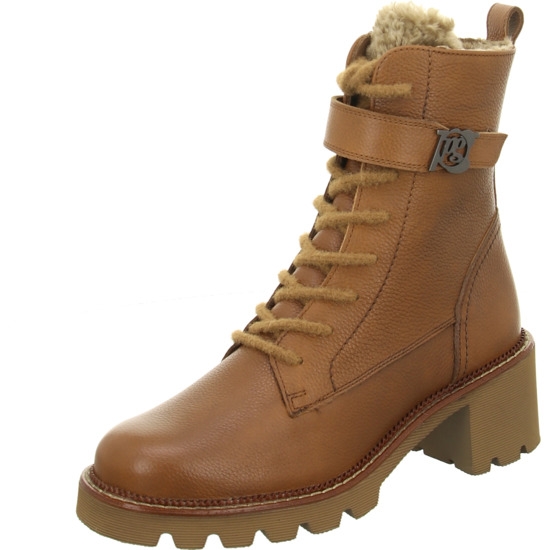 Paul Green Schnürstiefelette cognac